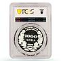 Bulgaria 1000 leva Union with East Rumelia Woman PR65 PCGS silver coin 1995