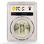 Egypt 1 pound Sadat Revolution Raising Feast MS66 PCGS silver coin 1980