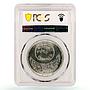 Egypt 5 pounds Worlds Parliamentary Conference Pyramids MS66 PCGS Ag coin 1997