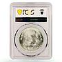 Egypt 5 pounds Sheikh Metwali Alsharawi Quran Islam MS65 PCGS silver coin 1999