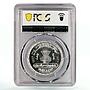 Egypt 1 pound 100 Years Gorgui Zidane Arabic Lamp Art MS64 PCGS silver coin 1992