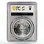 Egypt 5 pounds Abbasia Mint Building Architecture MS66 PCGS silver coin 2004