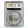 Egypt 5 pounds National Research Centre Science MS65 PCGS silver coin 1988