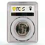 Czechoslovakia 50 korun St Agnes Without Signature LK MS67 PCGS silver coin 1990