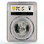 Czechoslovakia 100 korun Composer Mozart Theatre MS68 PCGS silver coin 1991