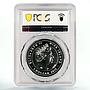 Niue 1 dollar Lunar Year of the Horse Horseshoe PR68 PCGS gilded Ag coin 2014