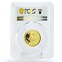 Qatar 100 riyals 15th Asian Games Arabian Oryx Fauna PR70 PCGS gold coin 2006