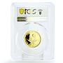 Qatar 100 riyals 15th Asian Games Lanner Falcon Fauna PR70 PCGS gold coin 2006