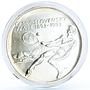 Czechoslovakia 500 korun Centennial of Czech Tennis Sports silver coin 1993