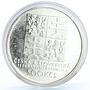 Czechoslovakia 500 korun Centennial of Czech Tennis Sports silver coin 1993