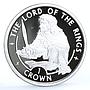 Isle of Man 1 crown Lord of the Rings Chobbit Frodo proof silver coin 2003