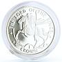 Isle of Man 1 crown Lord of the Rings Wizard Gandalf Horseman proof Ag coin 2003