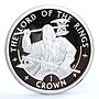 Isle of Man 1 crown Lord of the Rings Gnome Warrior Gimli proof silver coin 2003