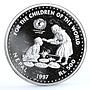Nepal 500 rupees UNICEF Fund International Year of the Children silver coin 1997