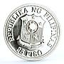 Philippines 25 piso World Food Day Fish Fruit Crops silver coin 1981