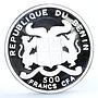 Benin 500 francs 250 Years Composer Wolfgang Mozart Music proof silver coin 2005