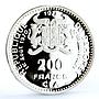 Benin Dahomey 200 francs 10 Years of Independece Abomey Woman silver coin 1971