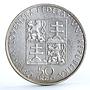 Czechoslovakia 50 korun St Agnes Religion Without Signature LK silver coin 1990