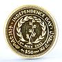 Eritrea 50 dollars Independence Day Camel Ship Clipper proof gold coin 1993