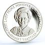 Britain 1st Lady Prime Minister Margaret Thatcher Woman Lion Ag medal coin 1979