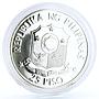 Philippines 25 piso Marcos and Reagan Meeting silver coin 1982