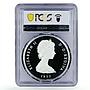 Turks and Caicos Islands 20 crowns George III PR69 PCGS silver coin 1977