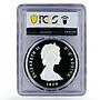 Turks and Caicos Islands 20 crowns Queen Victoria PR68 PCGS silver coin 1976