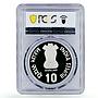 India 10 rupees IX Asian Games Olypmics Sports PR69 PCGS CuNi coin 1982