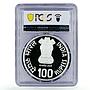 India 100 rupees IX Asian Games Olypmics Sports PR68 PCGS silver coin 1982