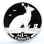 Isle of Man 1 crown Home Pets Siamese Cat Animals proof silver coin 1992