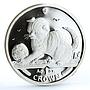 Isle of Man 1 crown Home Pets Scottish Fold Cat Animals proof silver coin 2000