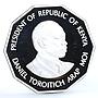 Kenya 500 shillings 10th Anniversary of Independence President Moi Ag coin 1988
