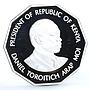 Kenya 500 shillings 10th Anniversary of Independence President Moi Ag coin 1988