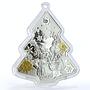 Niue 2 dollars Holidays Christmas Tree Children Snowflakes silver coin 2014