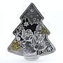 Niue 2 dollars Holidays Christmas Tree Children Snowflakes silver coin 2014