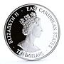 East Caribbean States 10 dollars Inaugural Test Match Sri Lanka silver coin 1997