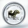 Australia $1 Year of the Pig Gilded Lunar Series I 1 Oz Silver coin 2007