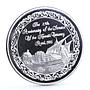 Kuwait 5 dinars Jubilee of National Currency Rainbow Reflection silver coin 1986