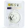 Bulgaria 25 leva Football World Cup in Italy Players PR67 PCGS silver coin 1989