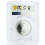 Switzerland 20 francs Cartoons Globi Parrot Bird MS69 PCGS silver coin 2012