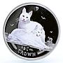 Isle of Man 1 crown Home Pets Turkish Cat Animals colored proof silver coin 2011