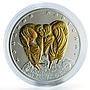 Ukraine 10 hryvnia Digging Potatoes People gilded proof silver coin 2018