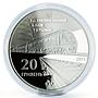 Ukraine 20 hryvnia 150 Anniversary of Ukrainian Railways silver coin 2011