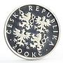 Czech Republic 200 korun Author and Journalist Jaroslav Sejfert silver coin 2001