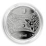 Ukraine 5 hryvnia Year of Monkey Oriental calendar silver proof coin 2016