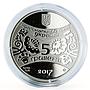 Ukraine 5 hryvnia Year of Rooster Oriental Calendar silver proof coin 2017