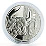 Ukraine 5 hryvnia Bull Tur Urus Ox Aurochs Animal Fauna gilded silver coin 2017