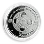 Ukraine 5 hryvnia Cancer Signs of Zodiac silver proof coin 2008