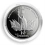Ukraine 10 hryvnia Chyhyryn Hetman Capitals silver proof coin 2006