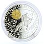 Kazakhstan 100 tеnge Great Commanders Chingiz Khan Horseman silver coin 2008